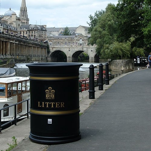 HERITAGE Open Top Litter Bin 100 litre - Click Image to Close