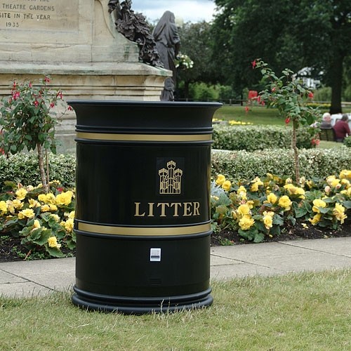HERITAGE Open Top Litter Bin 100 litre - Click Image to Close