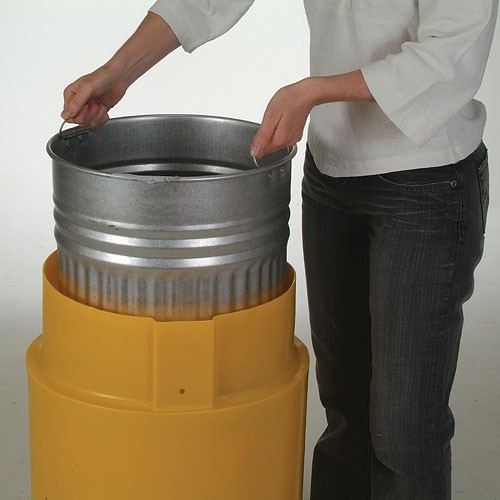 OCTAPLUS MIDI Round Hooded Litter Bin 70 litre - Click Image to Close