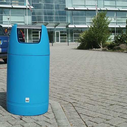 VISCOUNT Round Hooded Litter Bin 110/130 litres - Click Image to Close